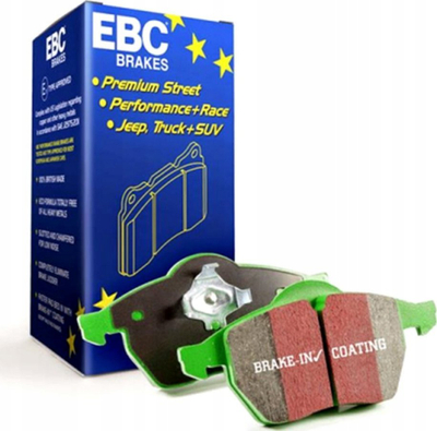 Blloqe frenash EBC Greenstuff, set i përparmë, për kalipera ATE, jeshile