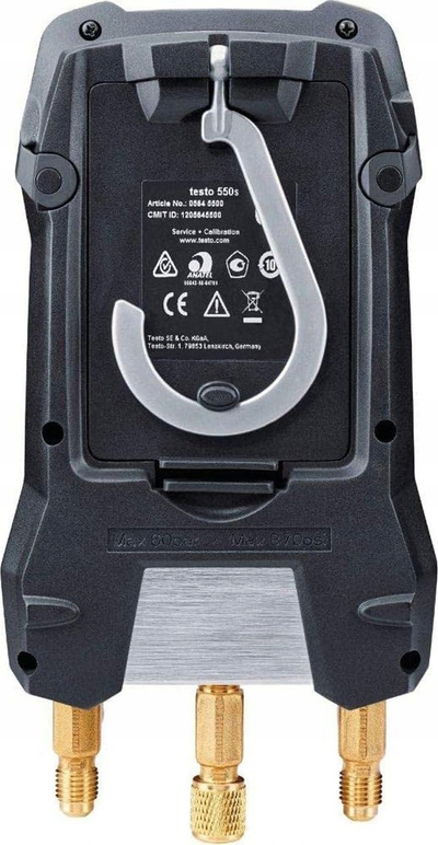 Manifold digjital Testo 550s 0564 5501, 2 rrugë, Bluetooth, ngjyrë zi me portokalli