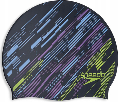Kapelë noti Speedo Adult Reversible Moulded Silicone, silikoni, e zezë e kaltër