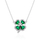 Varëse për femra Agato Four-Leaf Clover AGT-N021WGR, e argjendtë/ e gjelbër