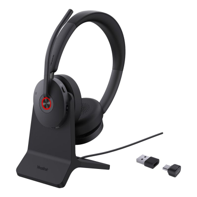 Kufje Yealink BH74 Teams, Bluetooth, me bazë karikimi USB C A, e zezë