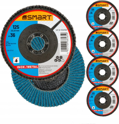 Disk lamelar SMART365 SM-19-125036S, P36, 125mm, për inoks
