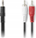 Kabllo audio stereo Nedis, 3.5 mm në 2x RCA, 10 m, i zi