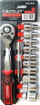 Set çelësa basexh Grosley GR51011, 12 copë, 1/2", i zi e kuq