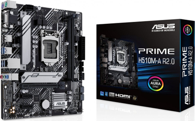 Pllakë amë Asus PRIME H510M-A R2.0, Intel H510, Socket 1200, 2 slota, Micro ATX