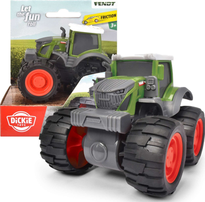 Lodër traktor Dickie Toys Fendt Monster, me fërkim, 9 cm, jeshil