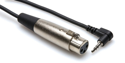 Kabllo audio Hosa XVM-105F, XLRF në 3.5mm TRS, 1.5m, i zi