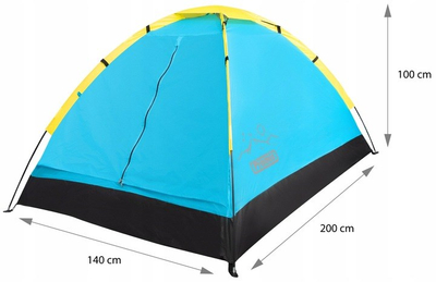 Çadër kampingu Promis Alpenair, 2 persona, rezistente ndaj ujit, blu