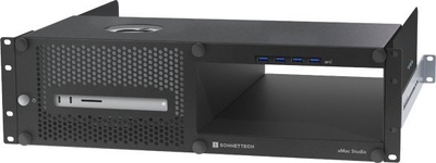 Rik Mac Sonnet XMac Studio Rack 3U, kasë rackmount për Mac Studio, çelik, i zi