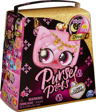 Aksesor çante Purse Pets Night and Day Divas Luxey Charms, me medaljon dhe pasqyrë, stile nga më të ndryshmet