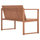 Stol kopshti VED HM18124, 2 vende, dru teak, 130x60x86 cm, ngjyrë natyrale