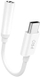 Аудио адаптер Dudao L16C Pro, USB C во 3.5 mm, бел