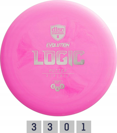 Disk golf putter Discmania Soft Eco Logic 173 176, i butë, shumëngjyrësh