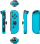 Контролер Nintendo Joy-Con 2-Pack Pad, неонски црвено/неонско сино