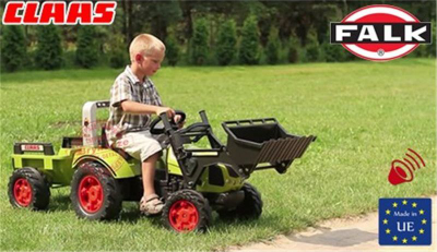 FALK Claas Arion 430 Педален Трактор со Натоварувач и Приколка
