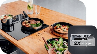Set tenxheresh dhe tiganësh Tefal Ingenio Emotion L897S574, 5 pjesë, çelik inox, me veshje jo ngjitëse