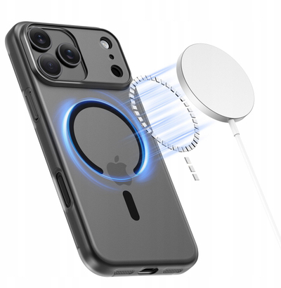 Mbulesë telefoni Tech-Protect MagSlim MagSafe për iPhone 17, matte, e zezë