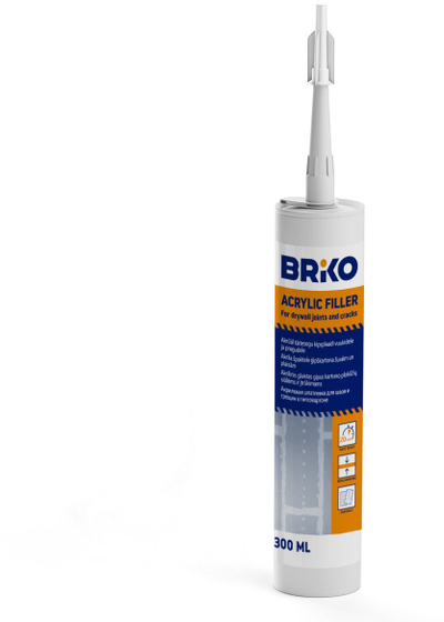 Mbushës akrilik për çarje Briko, 300 ml, i bardhë