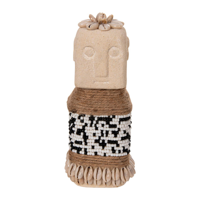Dekor tavoline Sumba 7x7x17cm (HM4309), bardhë