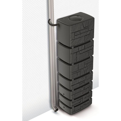 Rezervuar uji shiu Prosperplast Tower Stone, 350L, plastikë dekorative, antracit
