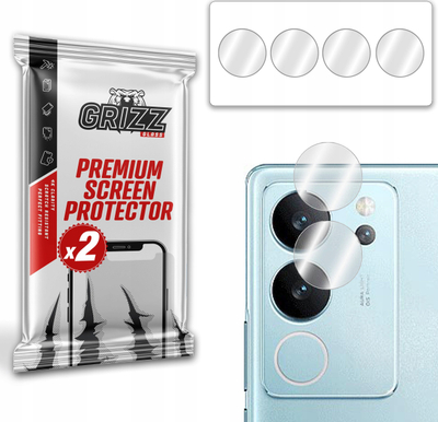 Mbrojtës kamere GrizzGlass HybridGlass për Vivo V29 5G, set me 2 copa, transparent