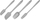 Set spatula kuzhine TESSA TSA0175, 4 copë, silikon, gri
