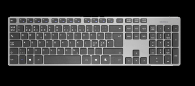 Tastierë wireless Deltaco TB-802-W-LT, USB receiver, layout LT, argjendtë e bardhë