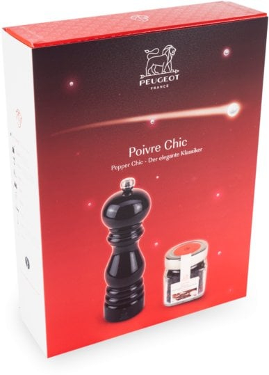 Сет подарок Peugeot Paris USelect, млин за бибер 18cm, црн бибер Tan Hoi 70g, црн