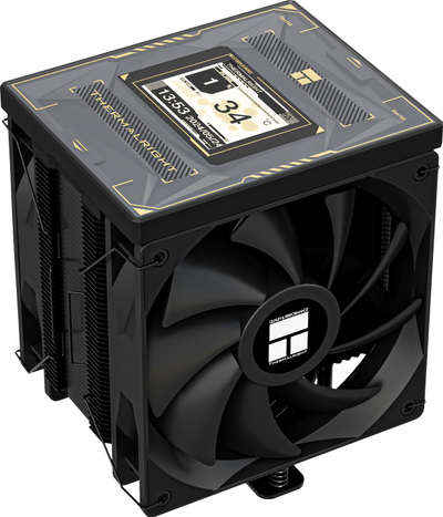 Ftohës CPU Thermalright Burst Assassin 120 Vision Digital, me ekran IPS 2.4\", me dy ventillatorë 120mm, i zi