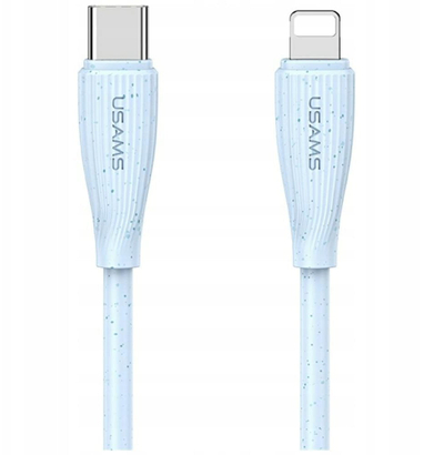Кабел USB Usams Green Series SJ717, USB C во Lightning, 1m, 30W, сина