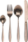 Set lugë-pirunash Excellent Houseware, 16 copë, çelik inox, ngjyrë bakri
