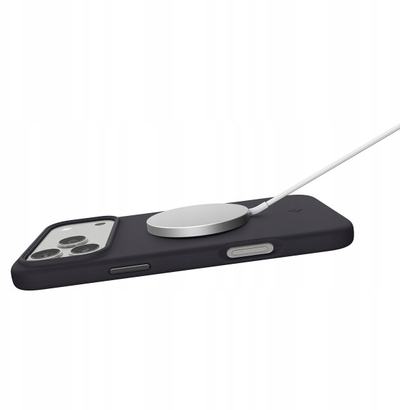 Kapak telefoni Spigen Silicone Fit MagSafe, për iPhone 17 Pro, silikoni, i zi