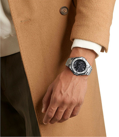 Orë për meshkuj Casio G-Shock G-Steel Analog-Digital Tough Solar, e argjendtë
