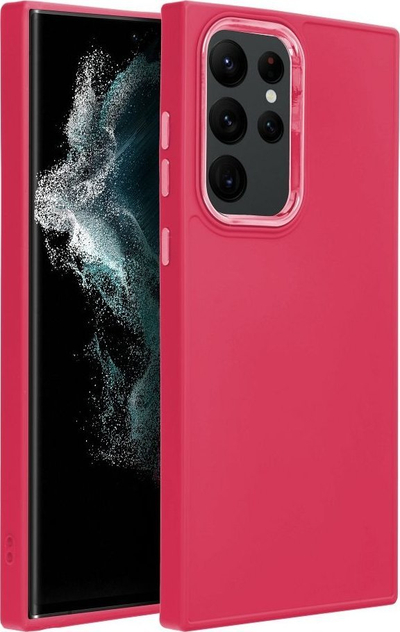 Maskë mbrojtse për telefon Frame Case Samsung Galaxy S22 Ultra, TPU, me cepa të forcuar, e zezë