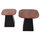 Set tavolina për kafe Vaiola 40x40&50x50cm (HM9998), zezë