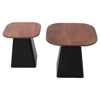 Set tavolina për kafe Vaiola 40x40&50x50cm (HM9998), zezë