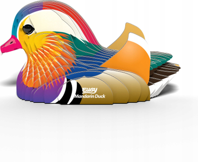Puzzle 3D EUGY Mandarin Duck, 26 pjesë, karton ekologjik, shumëngjyrëshe