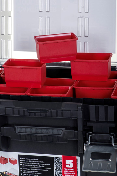 Kuti veglash Keter Tool Box 237785, cantilever, dorezë metalike, gri
