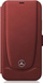 Këllëf telefoni Mercedes Perforated Leather Book Case për iPhone 12 mini, lëkurë e kuqe, me magnet