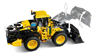 Lodër ndërtimi Volvo L120 Electric Wheel Loader, elektrike, për fëmijë, e verdhë