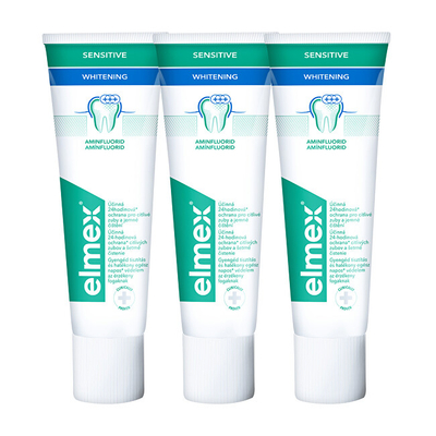 Set 3 x 75 ml pasta dhëmbësh Elmex Sensitive Whitening, unisex