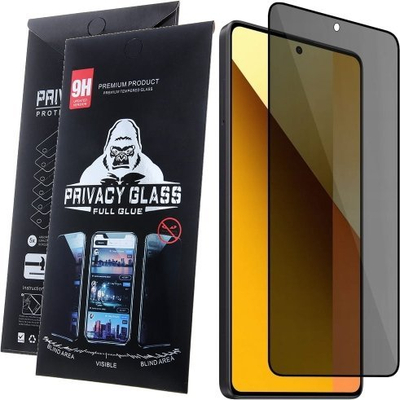 Mbrojtëse ekrani Privacy Glass për Xiaomi Redmi Note 13 4G 5G, xham i fortë, transparente