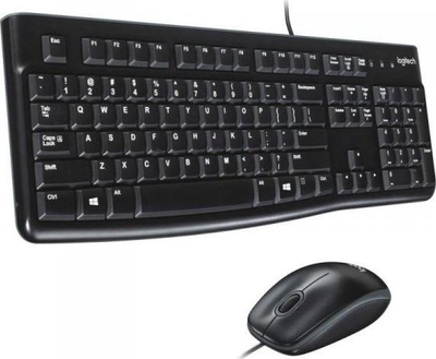 Kombinim tastjere edhe mi Logitech MK120, me kabllo, USB, ngjyrë e zezë