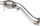 Downpipe RM Motors BMW F20 F21 F30 F31 N13, inox, 76mm, argjendt