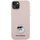Mbulesë telefoni Karl Lagerfeld KLHCP15MSMHCNPP për iPhone 15 Plus 6.7\", silikon, rozë