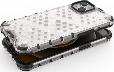 Mbrojtëse telefoni Honeycomb Armored Case për iPhone 13, me kornizë xheli, e kuqe