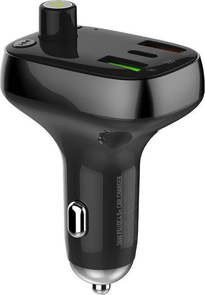 Transmetues FM për makinë LDNIO C704Q, Bluetooth 5.0, 36W 2xUSB USB-C, i zi