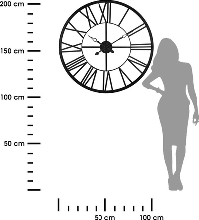 Orë muri Atmosphera Industrial Metal Clock, metal, Ø96 cm, e zezë