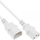 Kabllo rryme InLine 16631W, IEC 3 pin M/F, 1m, e bardhë