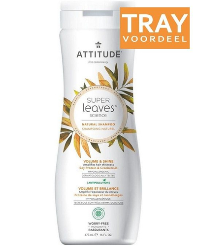 Shampo flokësh Attitude Super Leaves Volume & Shine, proteina soje dhe boronicë e kuqe, set 6 x 473ml